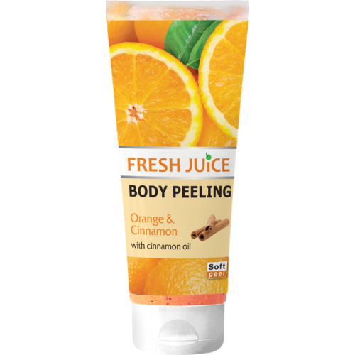 Fresh Juice Telový peeling pomaranč a škorica 200 ml
